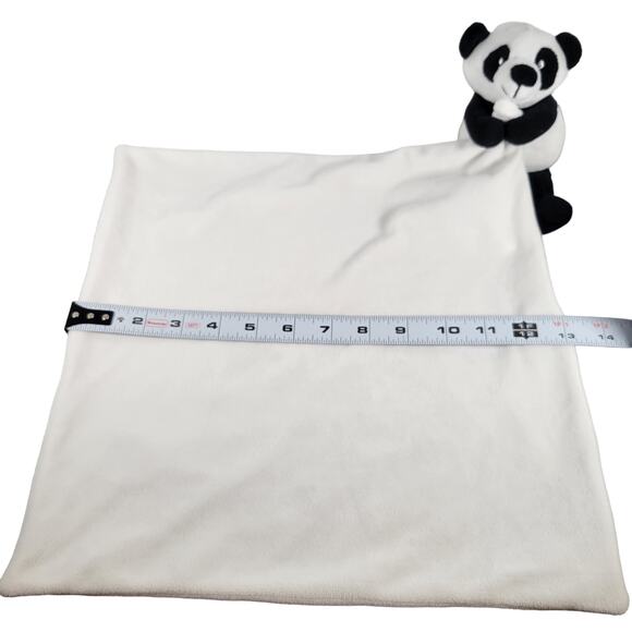 Panda Bear Security Blanket Lovey Plush Baby Comfort Soft Toy Apricot Lamb - Picture 4 of 12